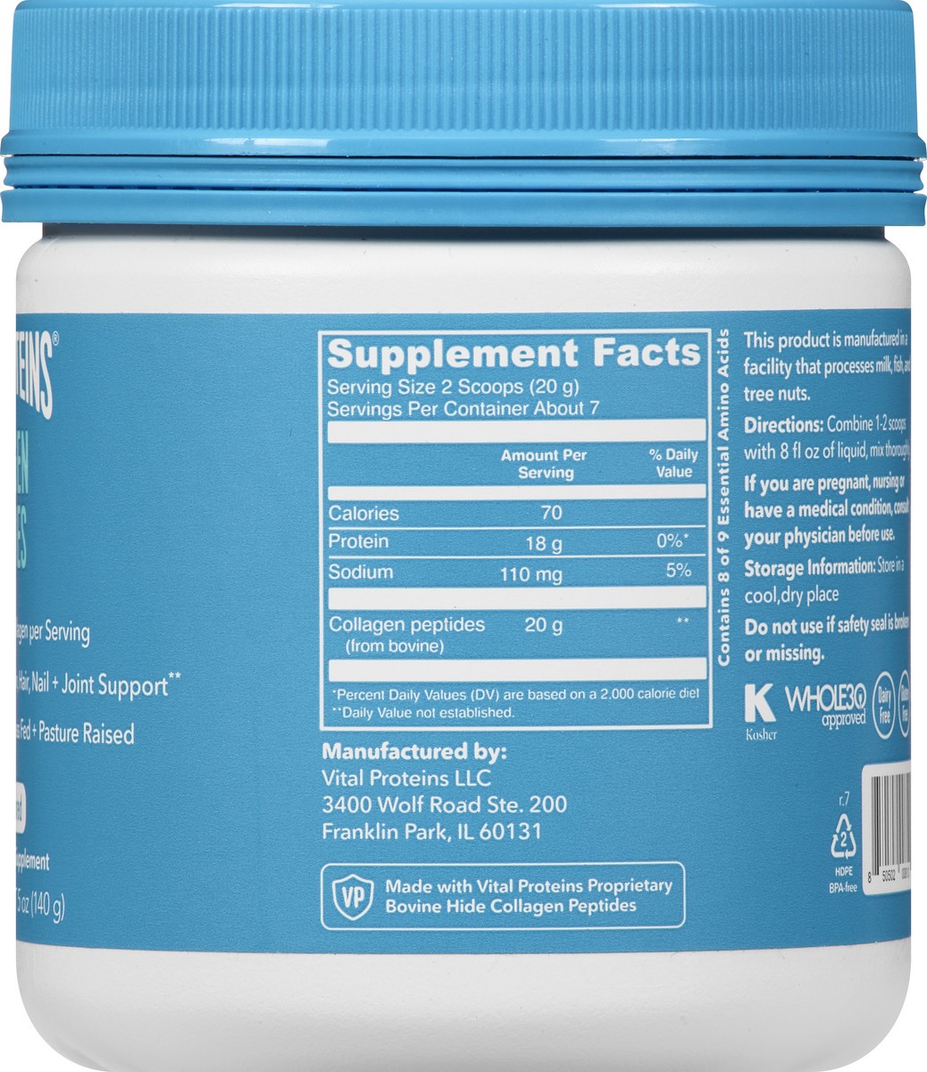 slide 2 of 9, Vital Proteins Unflavored Collagen Peptides 5 oz, 5 oz