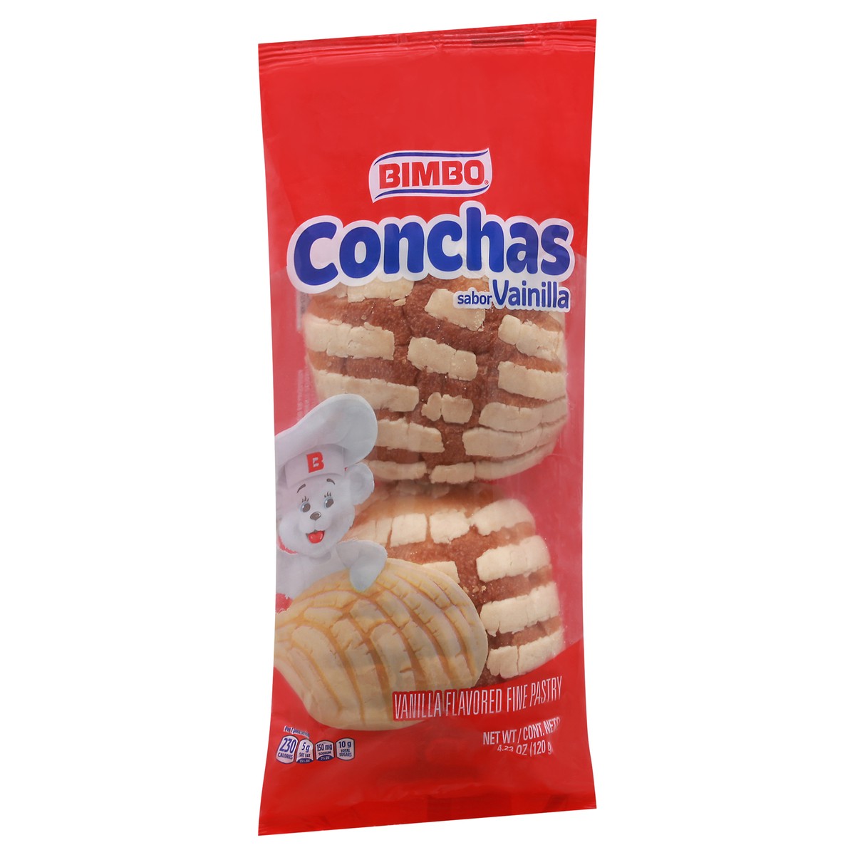 slide 13 of 14, Bimbo Conchas Vanilla Fine Pastry, 2  count, 4.23 oz, 2 ct