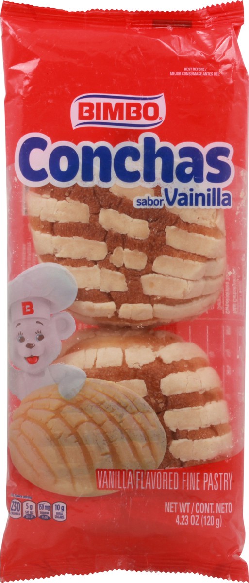 slide 7 of 14, Bimbo Conchas Vanilla Fine Pastry, 2  count, 4.23 oz, 2 ct