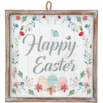 slide 1 of 1, Destination Holiday Floral Happy Easter Wall Dcor, 1 ct