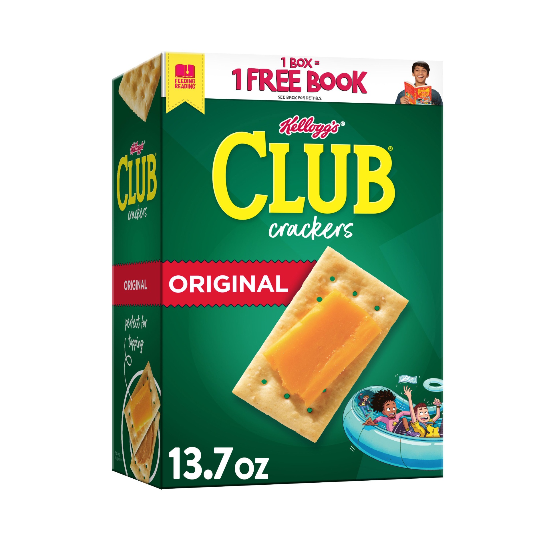 slide 1 of 5, Kellogg's Club Crackers, Snack Crackers, Party Snacks, Original, 13.7 oz