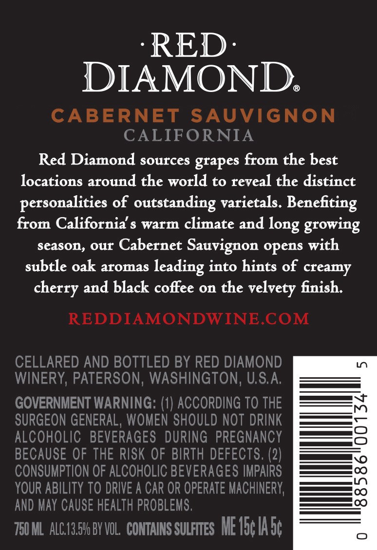 slide 2 of 8, Red Diamond California Cabernet Sauvignon 750 ml, 750 ml