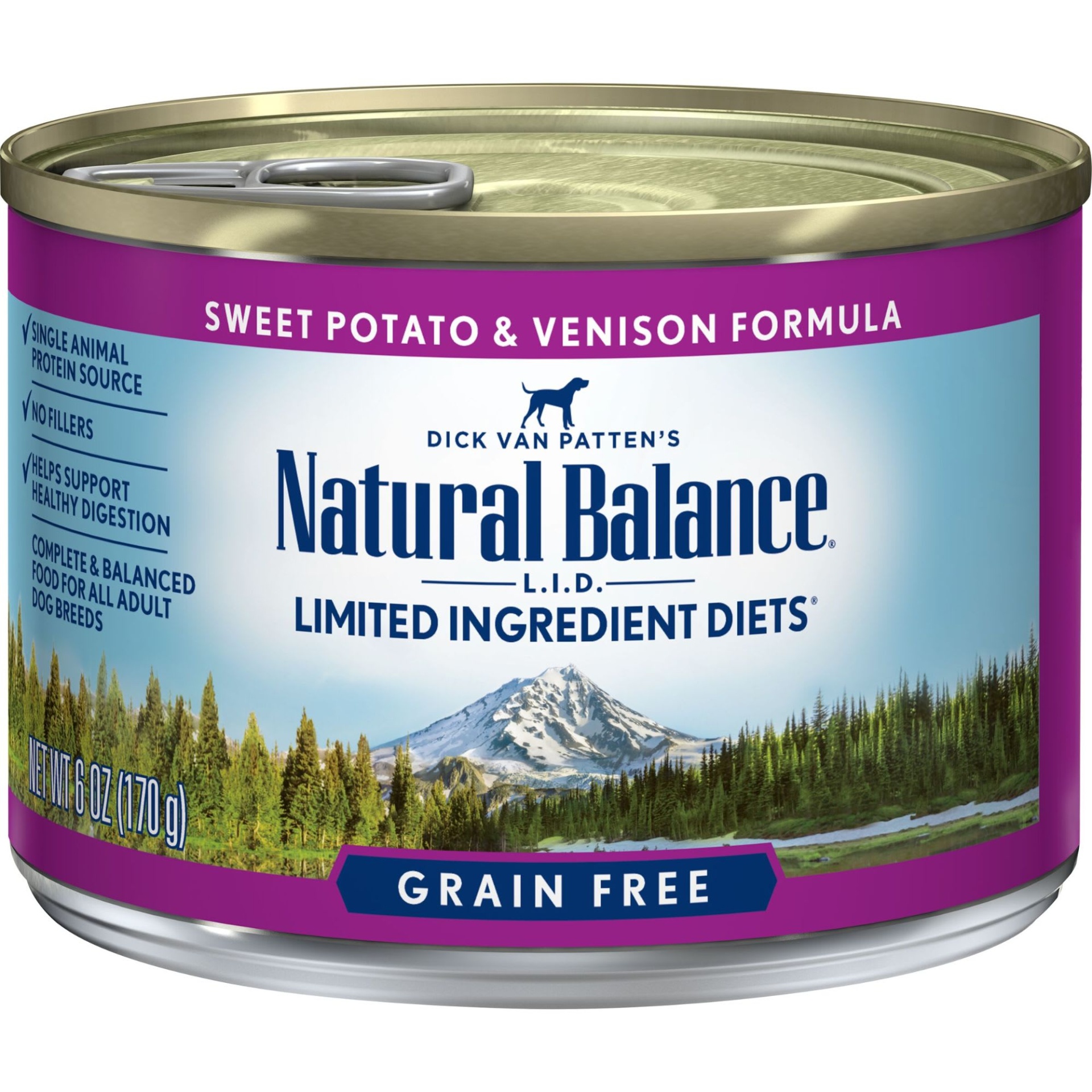 slide 1 of 6, Natural Balance Limited Ingredient Diets Venison & Sweet Potato Formula Canned Dog Food, 13 oz