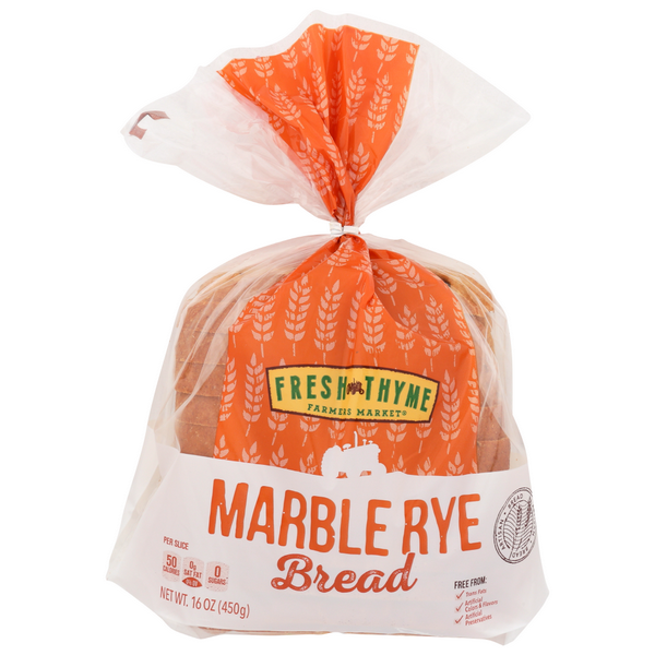 slide 1 of 1, Fresh Thyme Marble Rye Bread, 16 oz