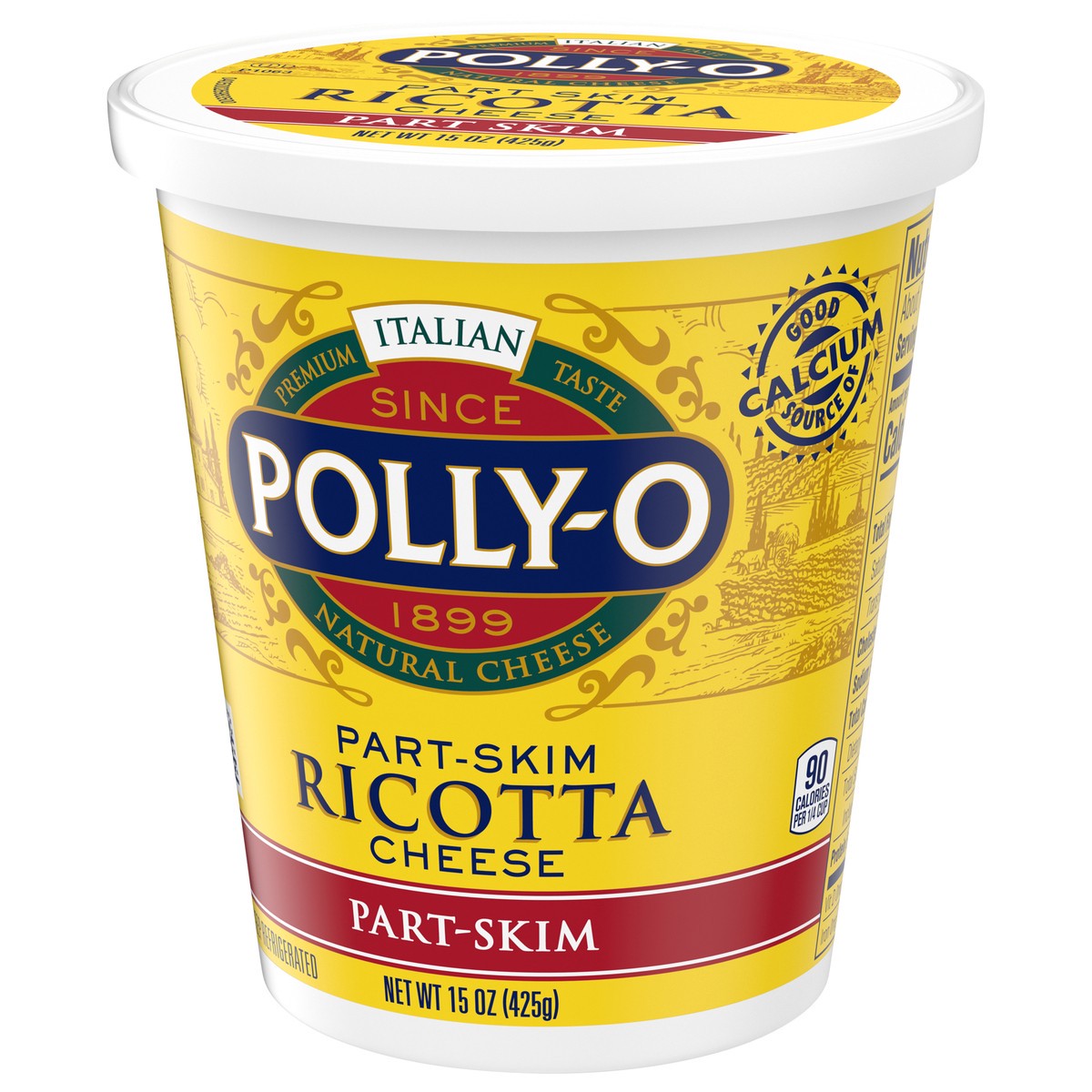 slide 10 of 11, Polly-O Part-Skim Ricotta Cheese, 15 oz Tub, 15 oz