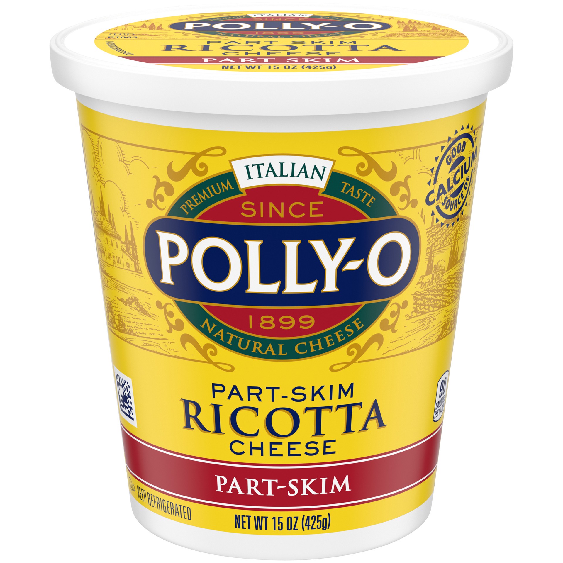 slide 1 of 11, Polly-O Part-Skim Ricotta Cheese, 15 oz Tub, 15 oz