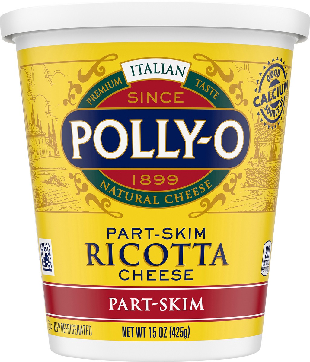 slide 1 of 11, Polly-O Cheese, Part Skim Ricotta Cheese, 15 oz Tub, 15 oz