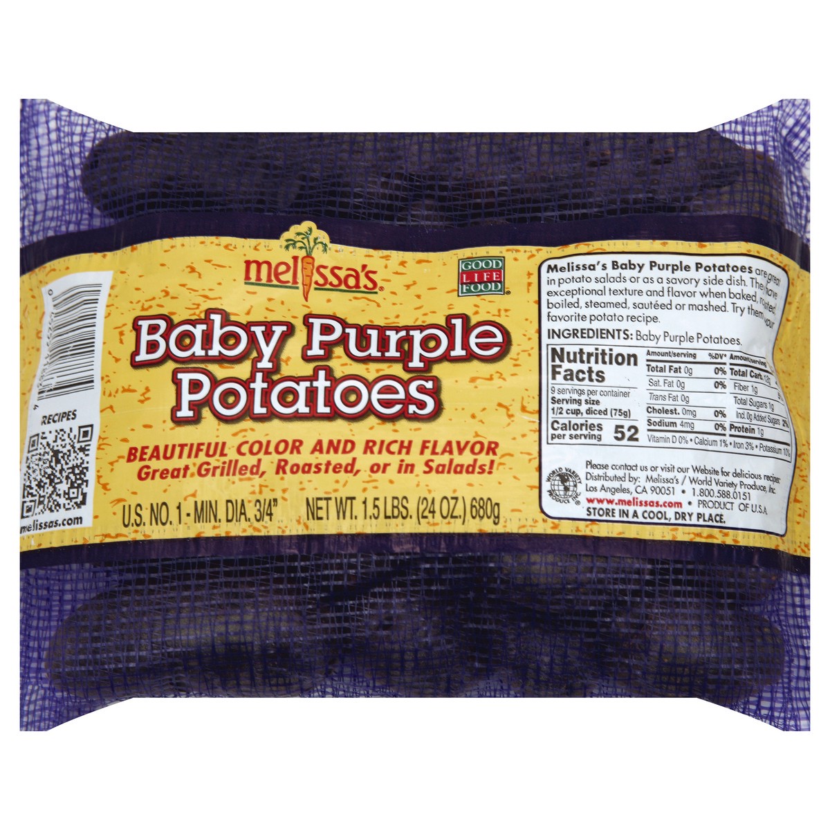 slide 2 of 6, Melissa's Baby Purple Potatoes, 1.5 lb