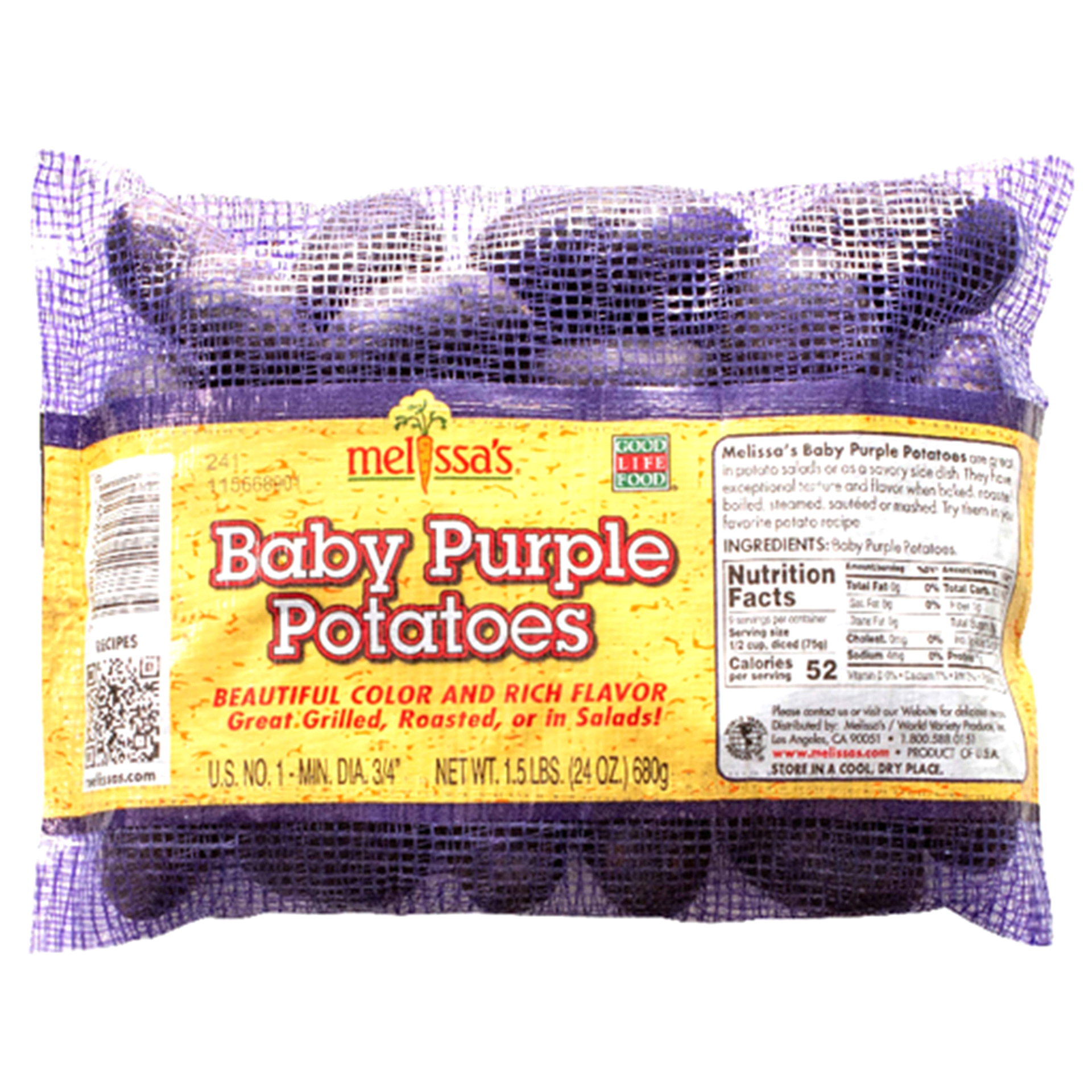 slide 1 of 1, Melissa's Baby Purple Creamer Potatoes, 1.5 lb