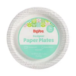Hy-Vee 10" Designer Paper Plates 24 Count