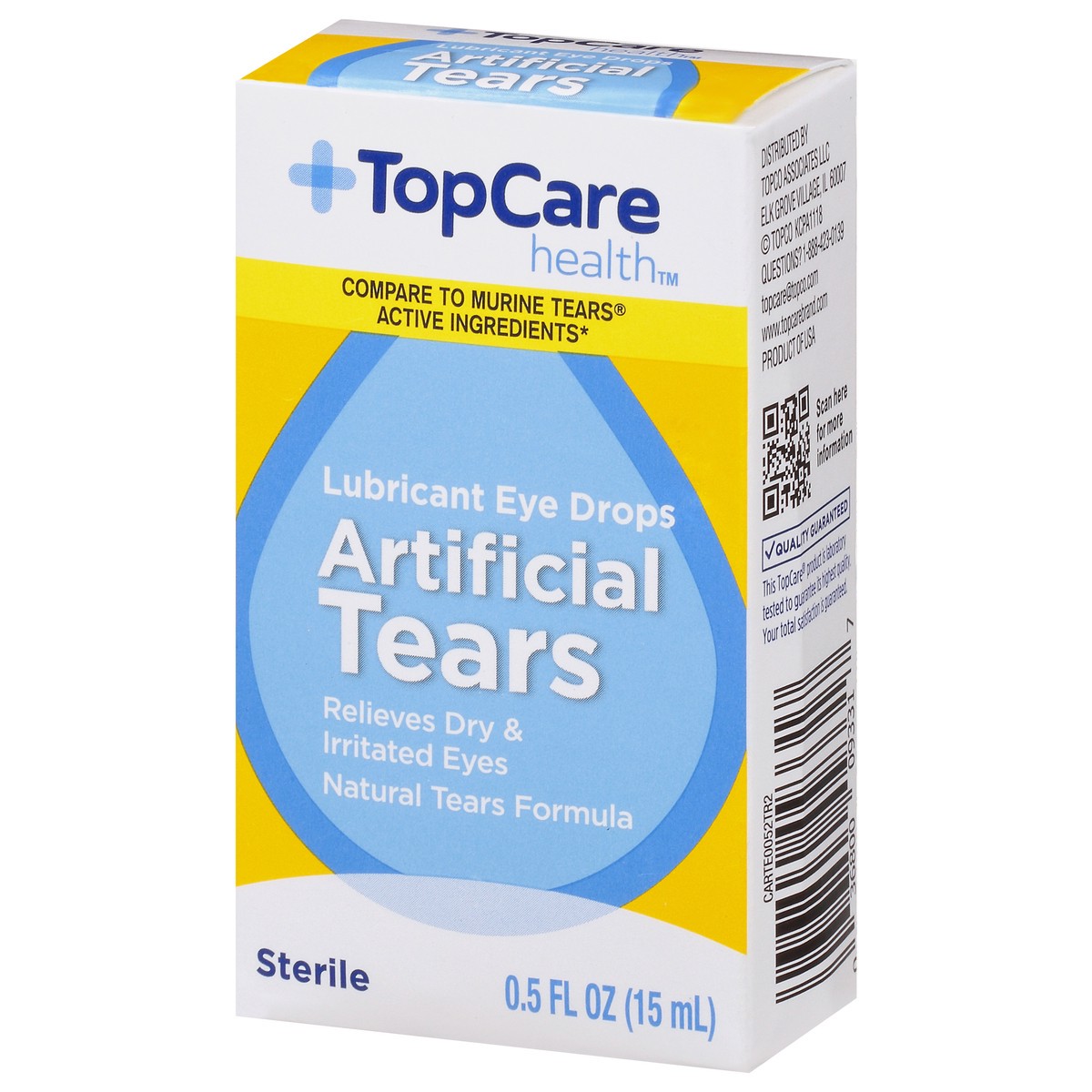 slide 3 of 9, Topcare Artifical Tears, 0.5 oz