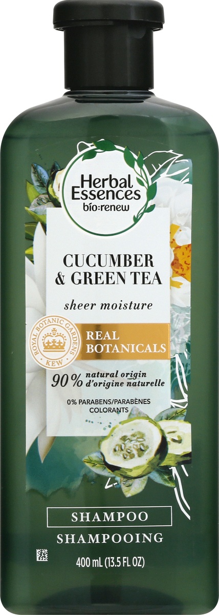 slide 8 of 10, Herbal Essences Bio Renew Sheer Moisture Cucumber & Green Tea Shampoo 13.5 oz, 13.5 fl oz