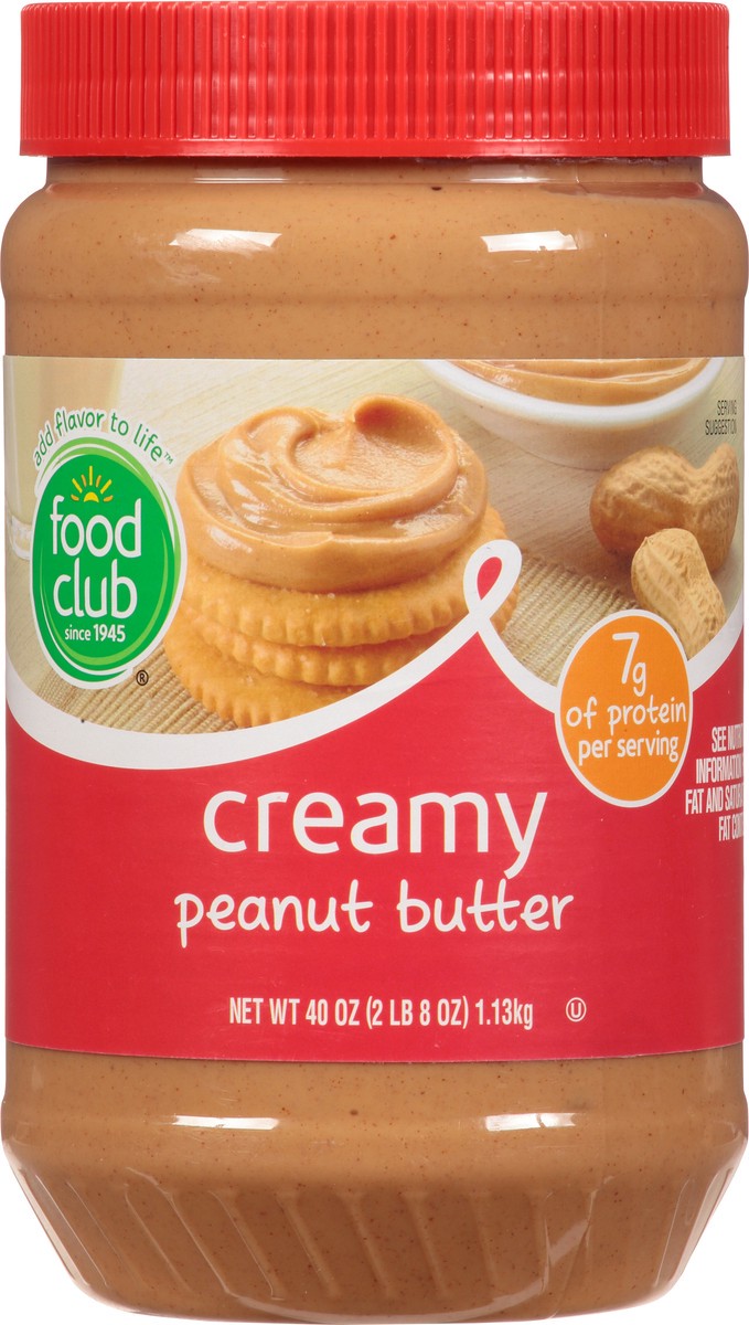 slide 8 of 11, Food Club Creamy Peanut Butter, 40 oz