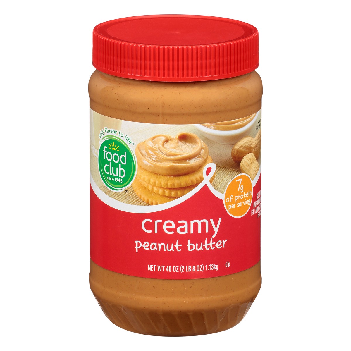 slide 1 of 11, Food Club Creamy Peanut Butter, 40 oz