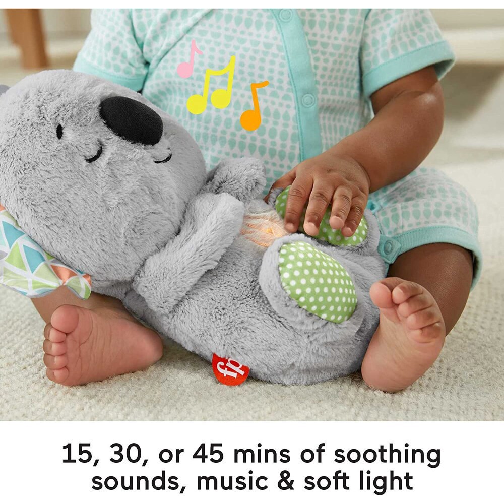 slide 5 of 5, Fisher-Price Soothe 'N Snuggle Koala, Musical Plush Baby Toy With Realistic Breathing Motion, 1 ct