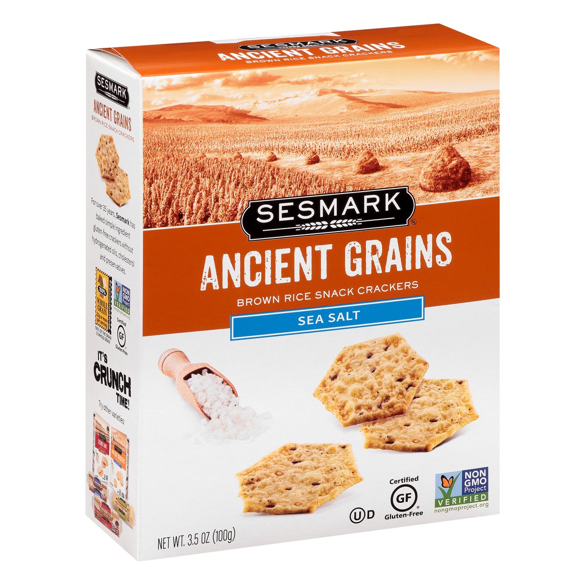 slide 6 of 11, Sesmark Ancient Grains Sea Salt Rice Crackers 3.5 oz, 3.5 oz