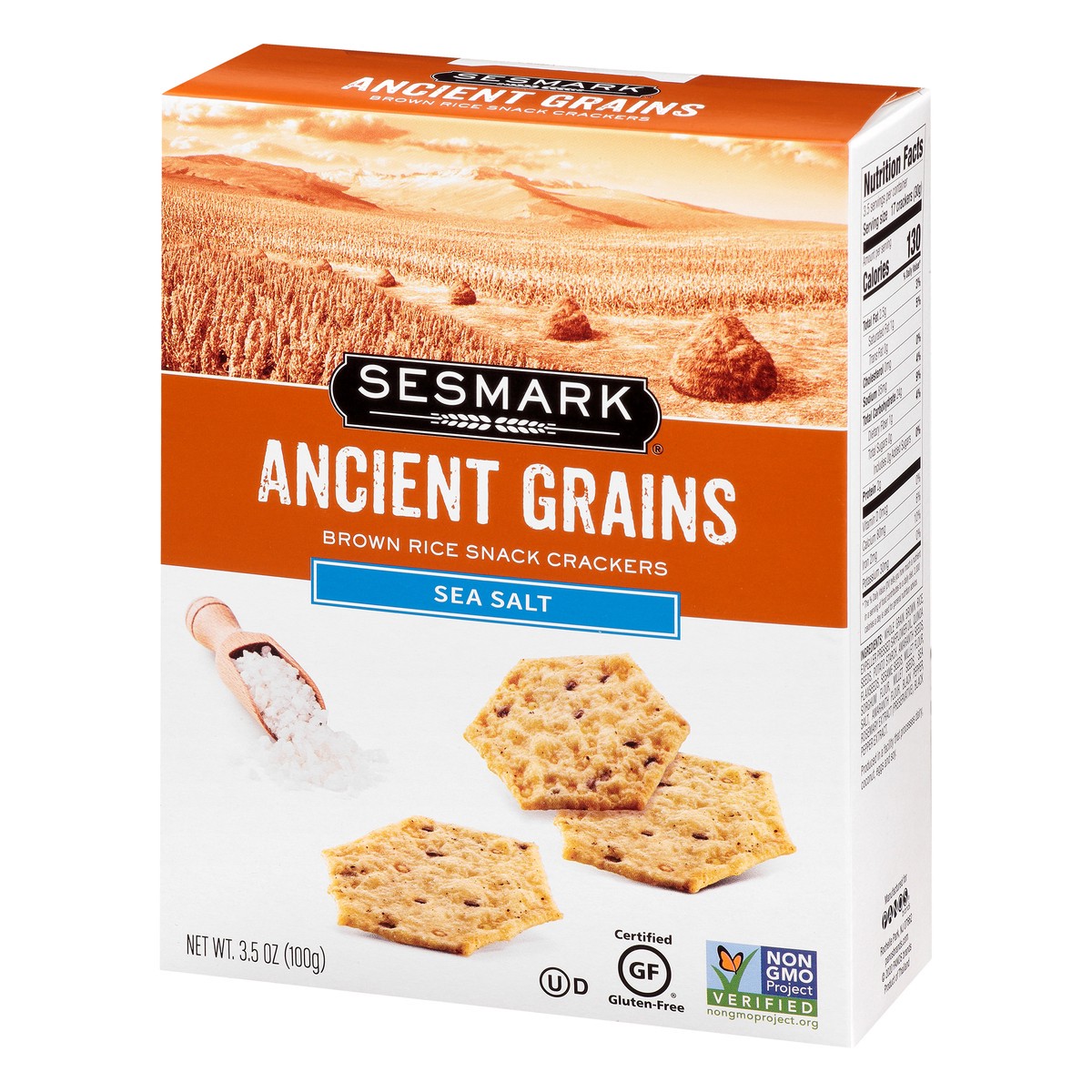 slide 4 of 11, Sesmark Ancient Grains Sea Salt Rice Crackers 3.5 oz, 3.5 oz