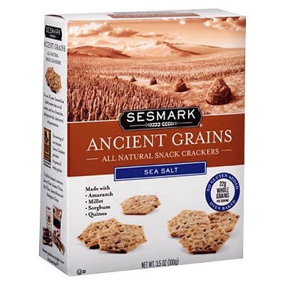 slide 1 of 11, Sesmark Ancient Grains Sea Salt Rice Crackers 3.5 oz, 3.5 oz