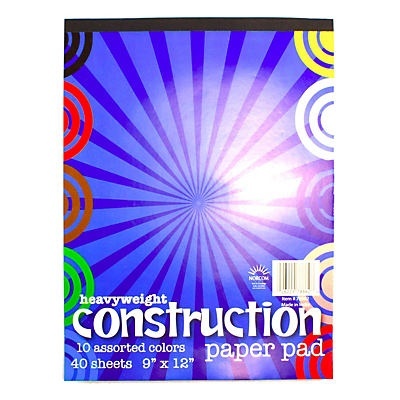 slide 1 of 1, Norcom Heavyweight Construction Paper Pad - Assorted Colors, 1 ct