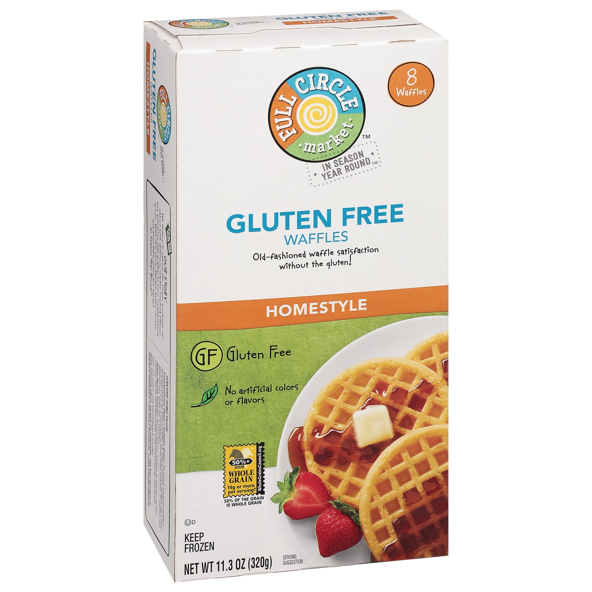 slide 3 of 4, Full Circle Gluten Free Homestyle Waffles 8Ct, 8 ct
