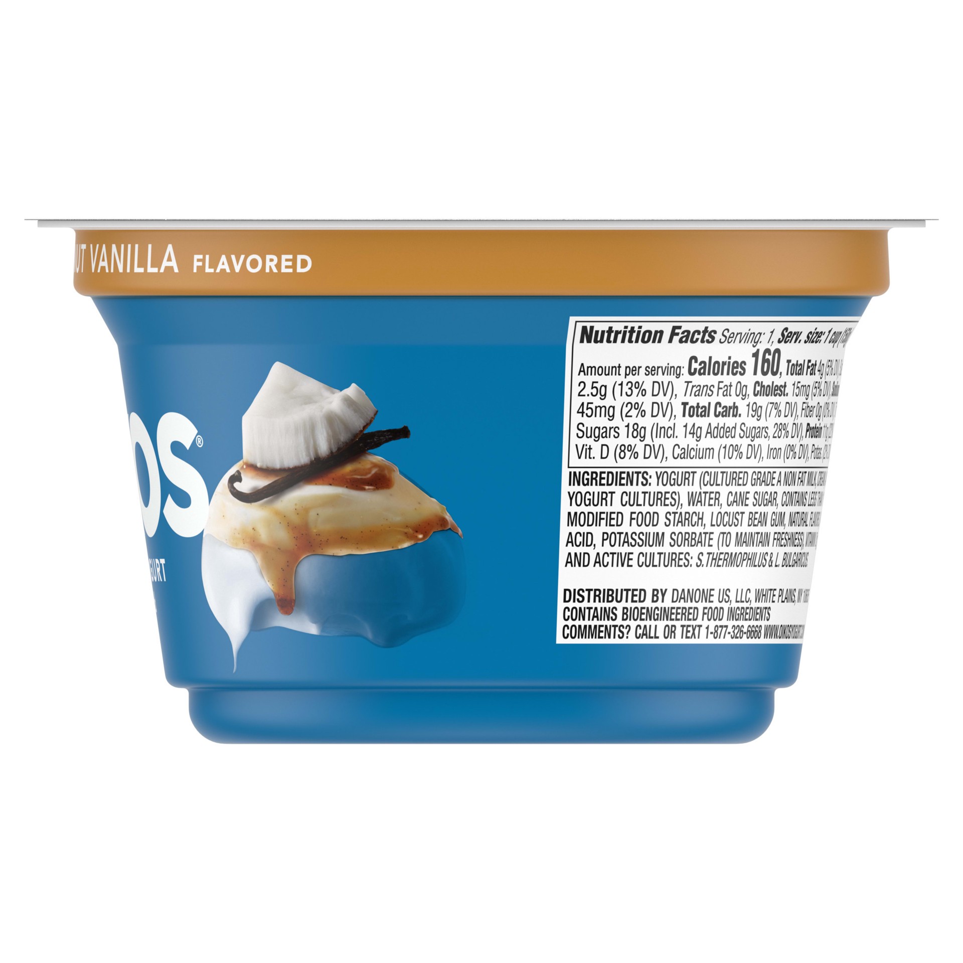 slide 3 of 5, Oikos Whole Milk Greek Yogurt, Toasted Coconut Vanilla, 5.3 oz., 5.3 oz