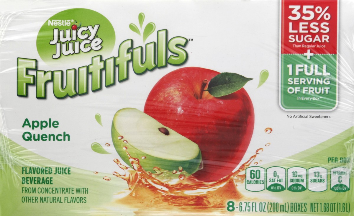 slide 4 of 4, Juicy Juice Flavored Juice Beverage, Apple Quench - 8 ct, 8 ct; 6.75 fl oz