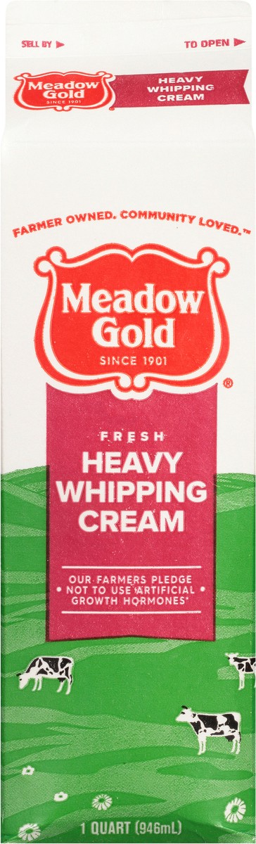 slide 3 of 13, Meadow Gold Heavy Whipping Cream 1 qt Carton, 1 qt