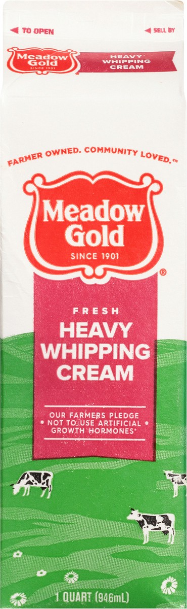 slide 6 of 13, Meadow Gold Heavy Whipping Cream 1 qt Carton, 1 qt