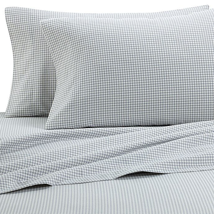 slide 1 of 1, The Seasons Collection HomeGrown Houndstooth Flannel King Pillowcases - Grey, 2 ct