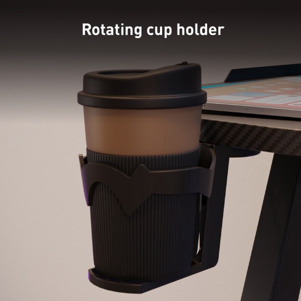 slide 7 of 10, RS Gaming™ Venno 2.0 RGB Gaming Computer Desk with Hutch & Integrated Power, Black, BIFMA Compliant, 1 ct