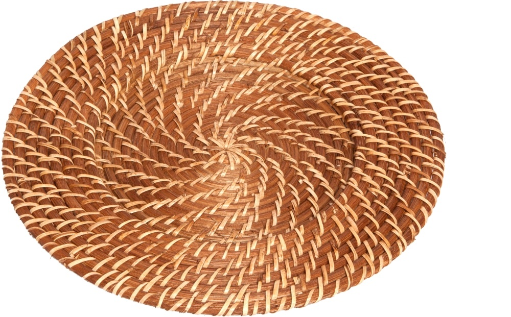slide 1 of 1, Dash Of That Round Rattan Plate Charger - Natural, 13 in