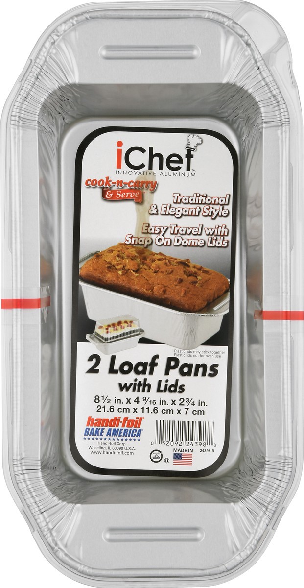 slide 11 of 11, iChef Handi-foil Ichef Loaf Pan With Lid, 2 ct