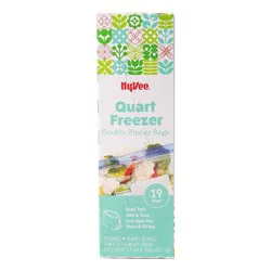 Hy-Vee Quart Freezer Double Zipper Bags