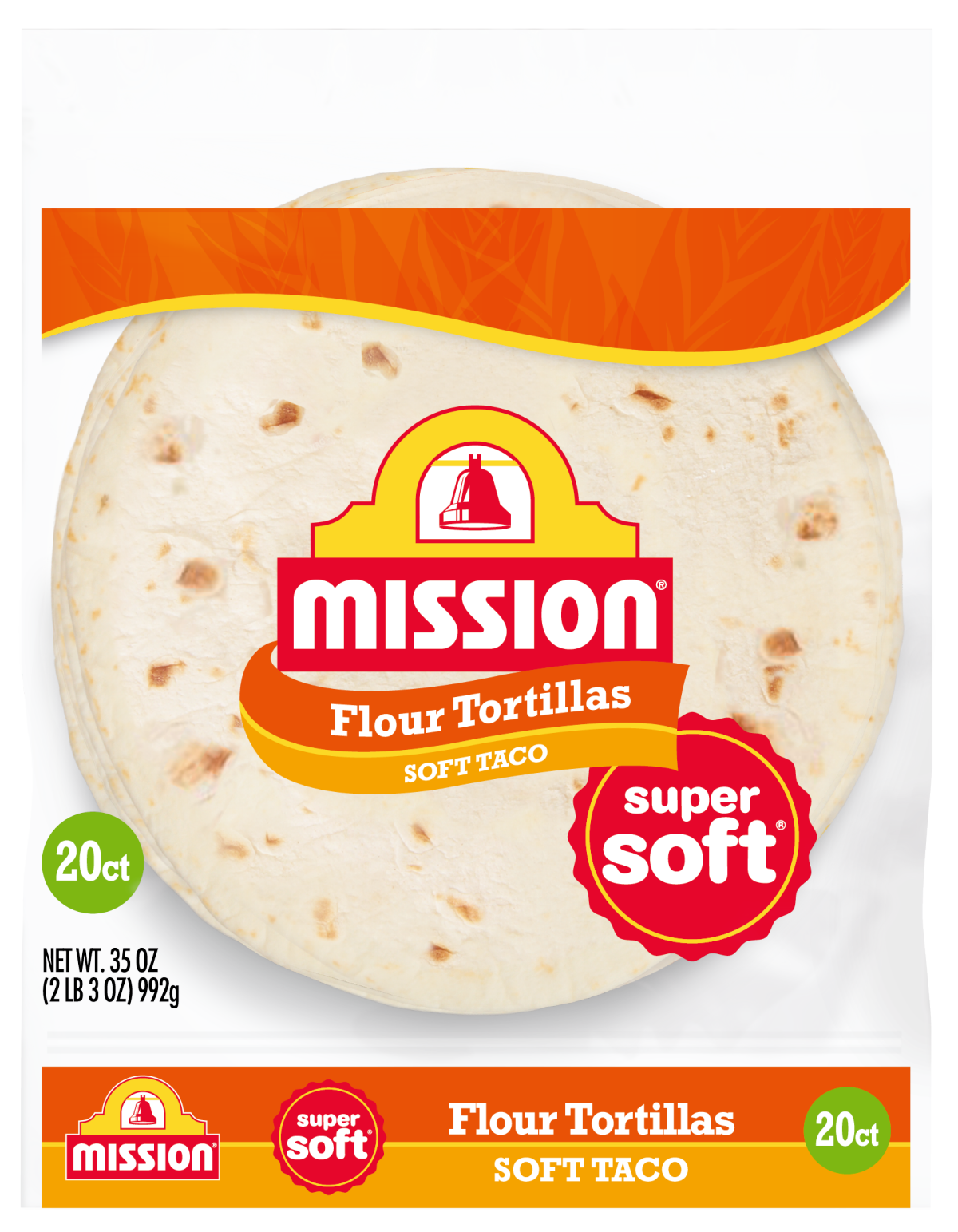 slide 1 of 5, Mission Super Soft Tortillas 20 ea, 20 ct