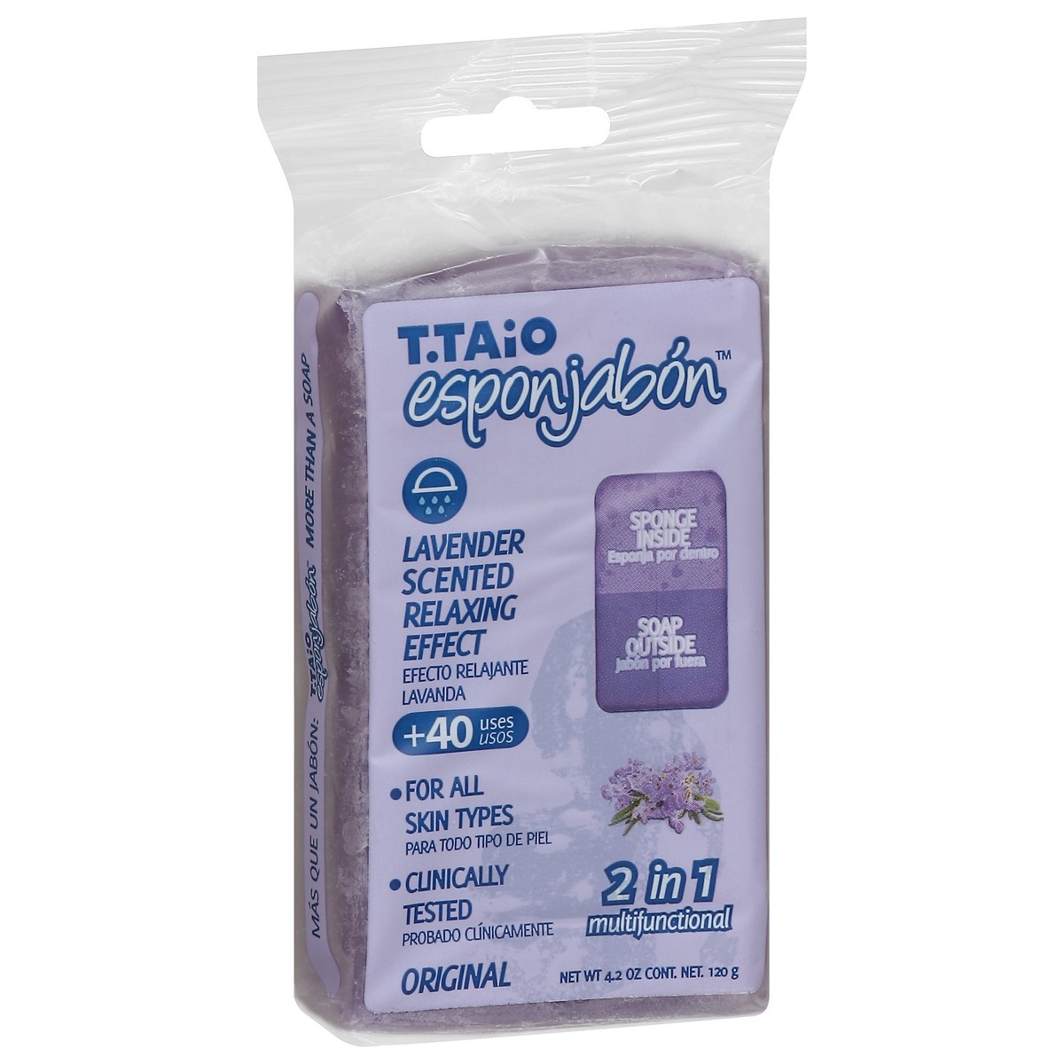 slide 13 of 13, T Taio Original 2 in 1 Multifunctional Lavender Scented More Than a Soap 4.2 oz, 1 ct