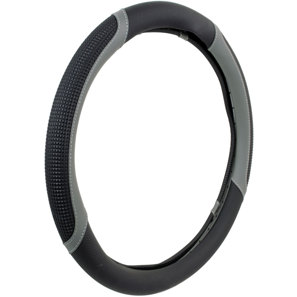 slide 1 of 1, Custom Accessories Super Sport Grip Steering Wheel Cover - Black/Gray, 1 ct