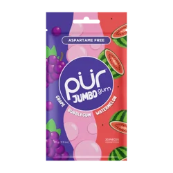 Pur Gum Jumbo Grape Bubblegum Watermelon