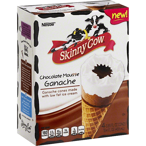 slide 1 of 1, Skinny Cow Ice Cream Cones 4 ea, 4 ct