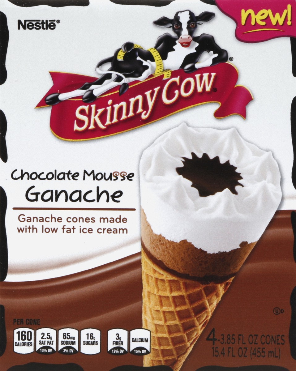 slide 1 of 4, Skinny Cow Ice Cream Cones 4 ea, 4 ct