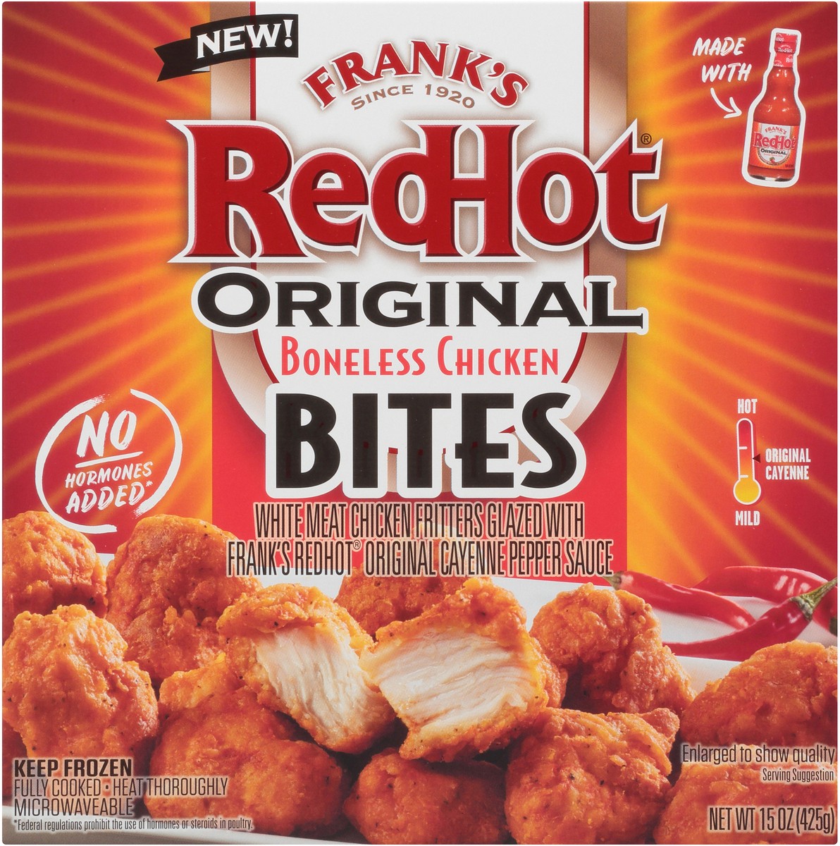 slide 5 of 11, Frank's RedHot Frozen Chicken Bites - Original, 15 oz