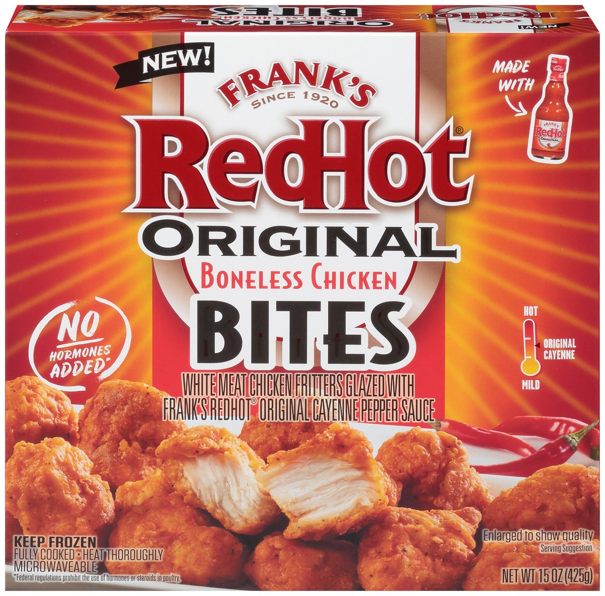 slide 9 of 11, Frank's RedHot Frozen Chicken Bites - Original, 15 oz