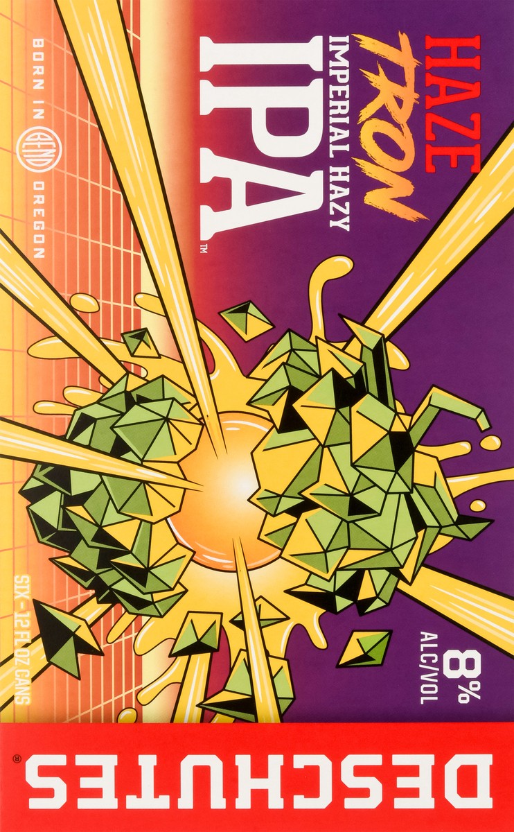 slide 5 of 9, Deschutes Imperial Hazy IPA Haze Tron Beer 6 - 12 fl oz Cans, 6 ct; 12 oz