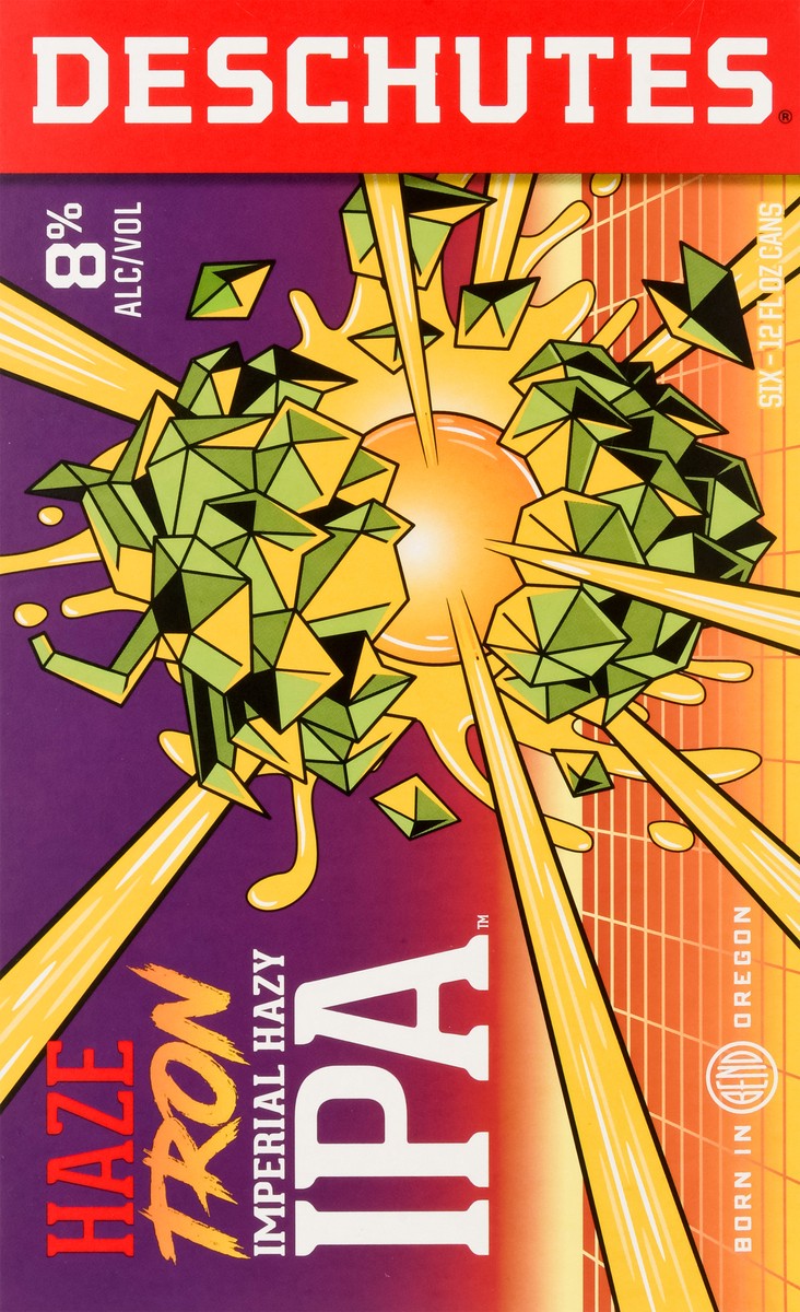slide 6 of 9, Deschutes Imperial Hazy IPA Haze Tron Beer 6 - 12 fl oz Cans, 6 ct; 12 oz