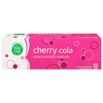 slide 1 of 1, Food Club Cherry Cola, 12 ct; 12 fl oz