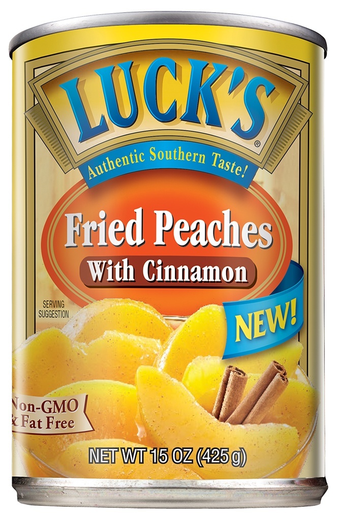 slide 1 of 1, Luck's Fried Peaches with Cinnamon, 15 oz