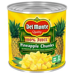 Del Monte Pineapple Chunks in 100% Juice 15.25 oz. Can