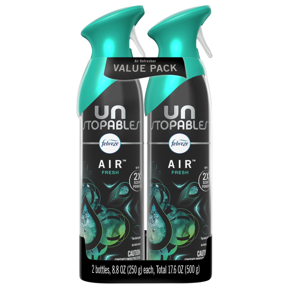 slide 1 of 29, Downy Unstopables Febreze Unstopables Air Effects Odor-Eliminating Air Freshener Fresh, 8.8 oz. Aerosol Can, Pack of 2, 2 ct