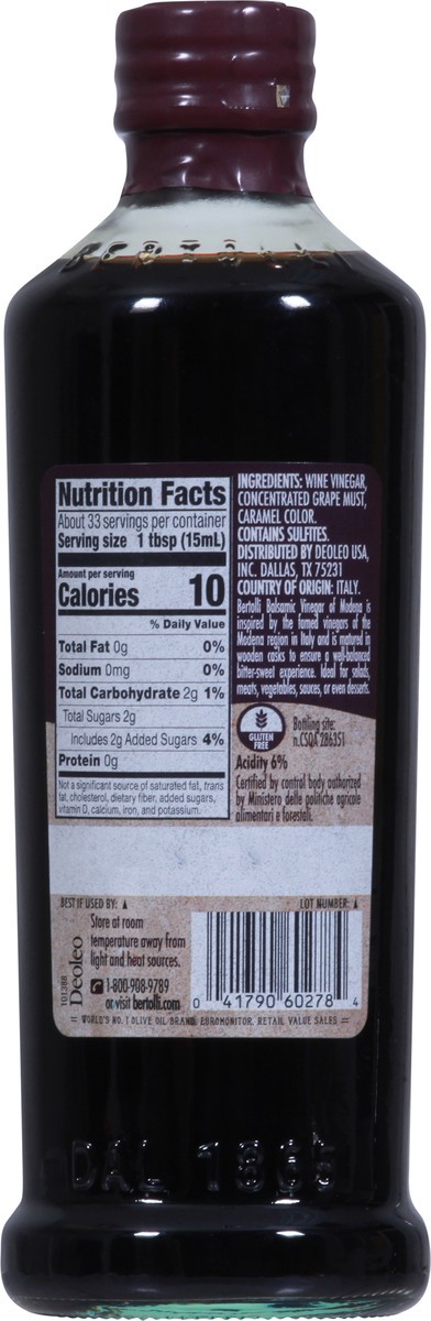 slide 5 of 9, Bertolli Balsamic Vinegar of Modena 16.9 fl oz, 16.9 oz