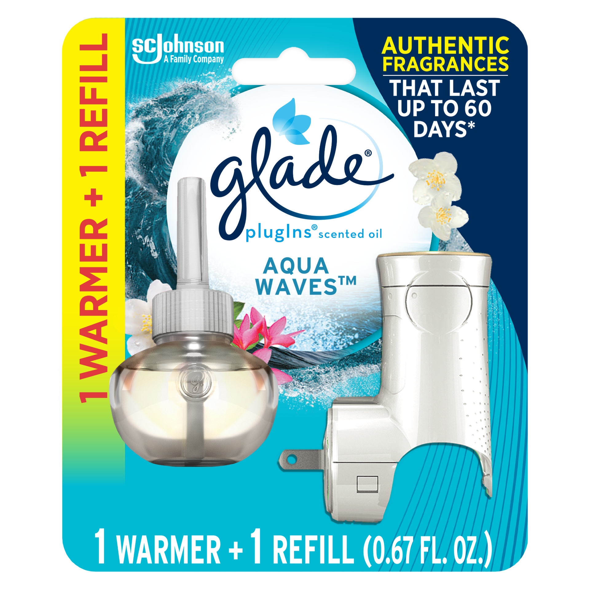 slide 4 of 5, Glade PlugIns Aqua Waves Scented Oil 2 Pieces 1 ea, 1 ct