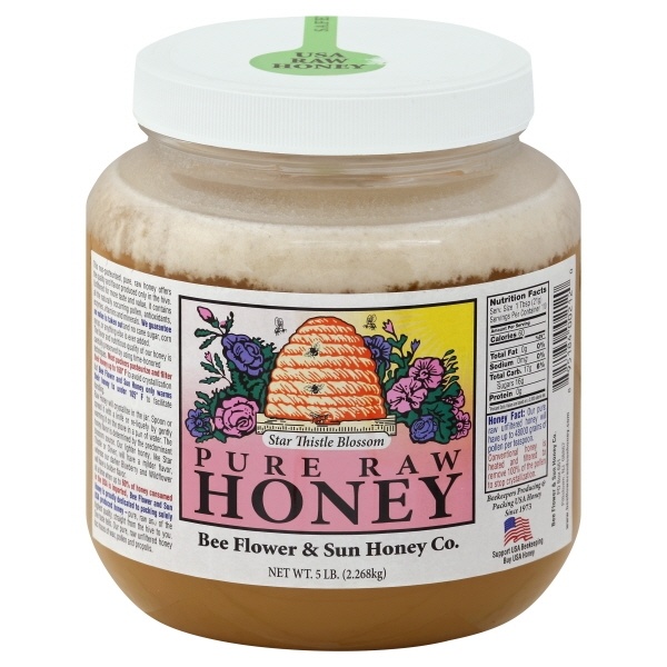 slide 1 of 2, Bee & Flower Honey Star Thistle Bloss, 80 oz